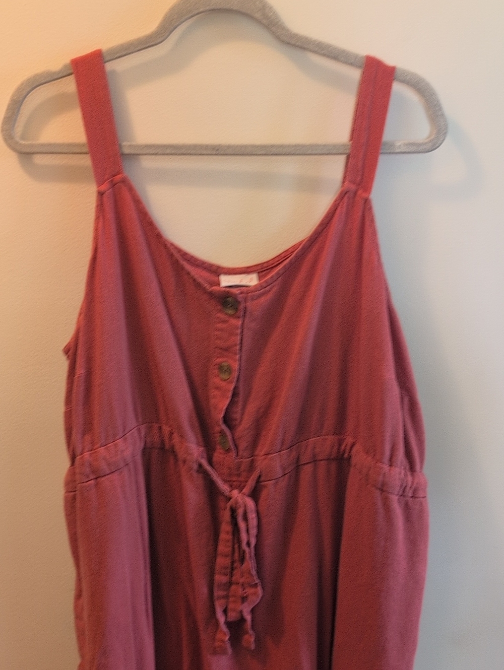 Sleeveless Maternity One-Piece Jumpsuit in Dusty Rose